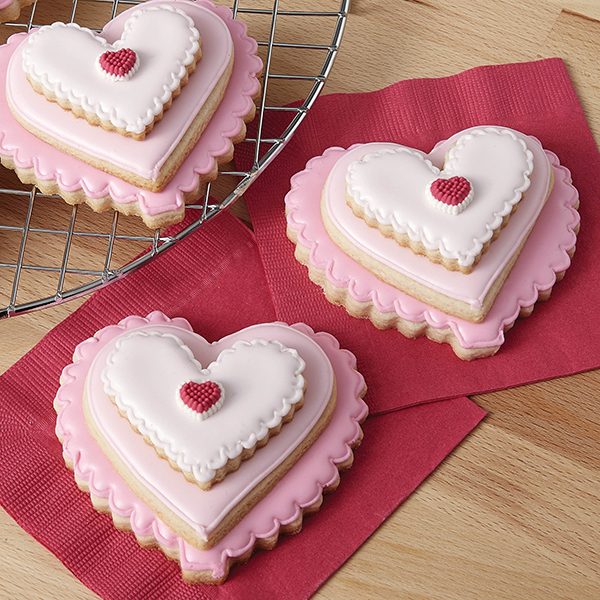 Stackable Ombre Heart Cookies Image With Recipe. Show them you care with these great cookies.