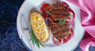 Cowboy Steak and Twice Baked Potato (for four)