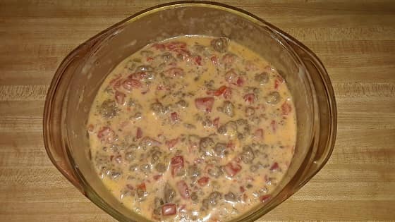 Velveeta Queso Dip. I love this dip, it's easy to make, cheesy and delicous, and added hamburger meat!