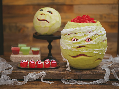 Carved Watermellon Mummy Recipe. Mummy that is carved from a watermellon.