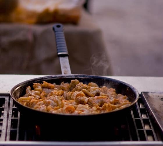 Barbecued Shrimp Brushed with Creole Butter Recipe.
