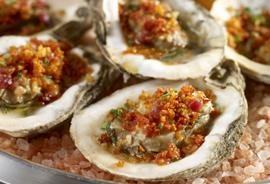 Char-Grilled Louisiana Oysters with Bacon-Anchovy Butter