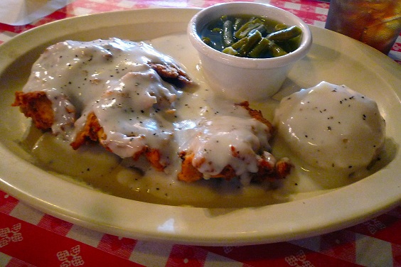 Southern Chicken Fried Stead with Cream Gravy