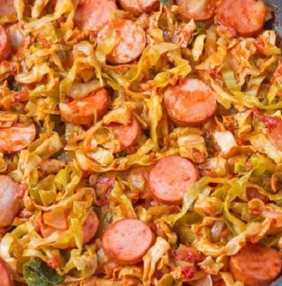 Fried cabbage and sausage deals