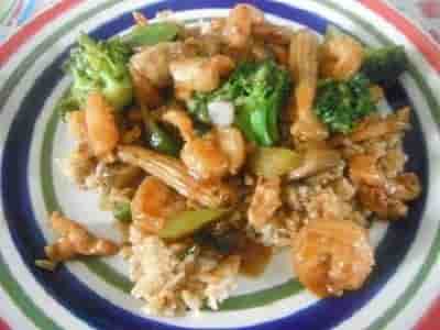 Spicy Shimp, Chicken, Veggies and Rice  Recipe