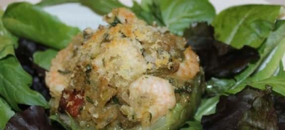 Shrimp or Sausage Stuffed Mirlitons Recipe. You can use your choice of shrimp or sausage in this recipe. Mirlitons are also known as a vegetable pear, and are common in Cajun country.