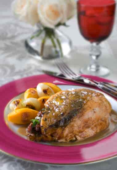 Roast Breast of Chicken with Mushroom Duxelles and Herb Butter Recipe