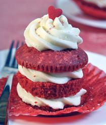 Red Layered Cupcakes
