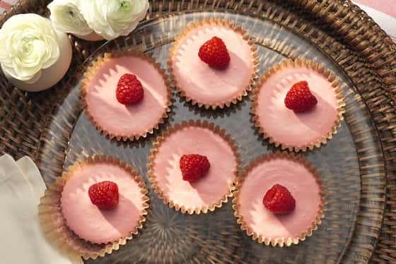 Frozen Mini Raspberry Pies are delicious with frozen lemonade concentrate and raspberry gelatin.
